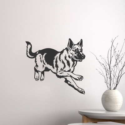 fuzzy 60 cm Dog Self Adhesive Sticker(Pack of 1)