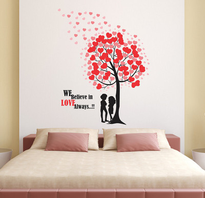 fuzzy 95 cm Love Self Adhesive Sticker(Pack of 1)