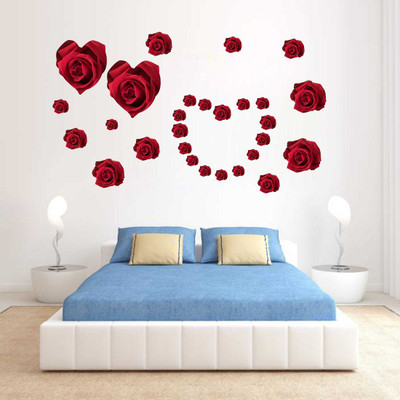 fuzzy 90 cm Love Self Adhesive Sticker(Pack of 1)