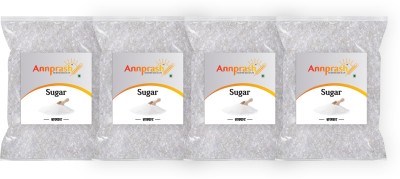 Annprash Premium Quality White Sugar- 1kg (Pack of 4) Sugar(4 kg, Pack of 4)