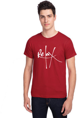 dreamkarts Printed Men Round Neck Red T-Shirt