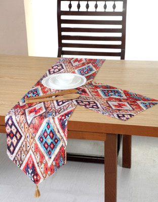 AAZEEM Red Velvet Table Linen Set(Pack of 5)