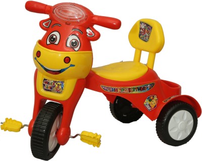 Goyal's Happy Birthday Baby Tricycle Ride-On with Music & Lights (Red) Gt236BdayRed Tricycle(Red, Yellow)