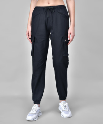 Q-Rious Relaxed Women Black Trousers