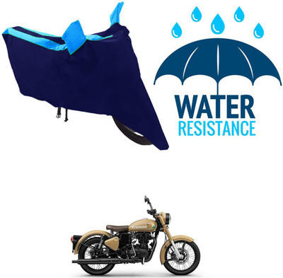 RONISH Waterproof Two Wheeler Cover for Royal Enfield(Classic 350 Signals, Blue)