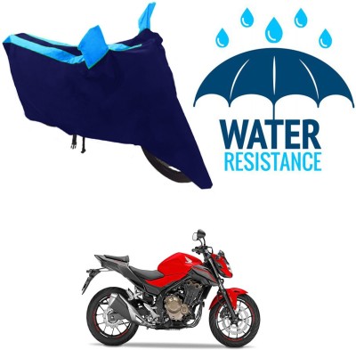 RONISH Waterproof Two Wheeler Cover for Honda(CB 500, Blue)