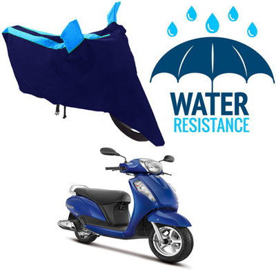 RONISH Waterproof Two Wheeler Cover for Suzuki(Access 125, Blue)