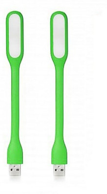 RPMSD Pack of 2 Flexible mini USB LED light Pack of 2 USB LED Lamp 5V 1.2W Portable Flexible Light with USB For Power bank Computer Led Light(Green)