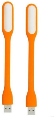 RPMSD Pack of 2 Flexible mini USB LED light Pack of 2 USB LED Lamp 5V 1.2W Portable Flexible Light with USB For Power bank Computer Led Light(Orange)