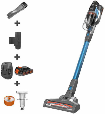 Black & Decker BSV2020G-B1 Cordless Vacuum Cleaner with Powerful Suction,Anti-Tangle Brush Bar (Blue)