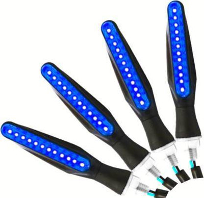 QZ DEVICE Front, Rear LED Indicator Light for Bajaj, Universal For Bike Discover, Universal For Bike(Blue)