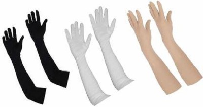 Buyra Cotton Arm Sleeve For Men & Women(Free, Black, White, Beige)