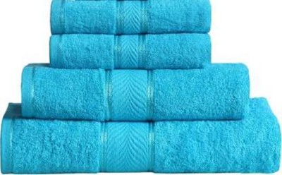 RadhaTex Cotton 300 GSM Bath, Beach, Sport, Hair, Hand, Face Towel Set(Pack of 4)