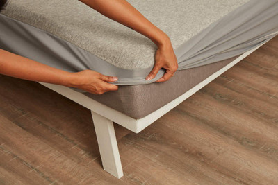 Wakefit Elastic Strap Queen Size Breathable Mattress Cover(Grey)