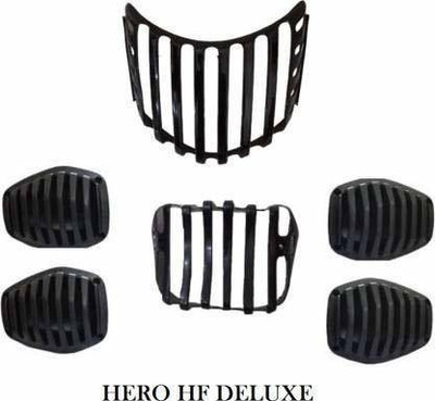 ARN Complete Grill Set For Bike Headlight Grill(Black)
