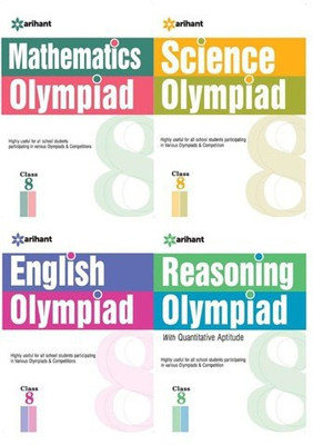 Olympiad Books Practice Sets Reasoning,Mathematics,Science,English class 8th(English, Paperback, unknown)