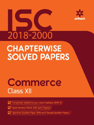 Isc Chapterwise Solved Papers Commerce Class 12th(English, Paperback, unknown)