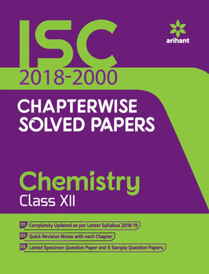 Isc Chapterwise Solved Papers Chemistry Class 12th(English, Paperback, unknown)