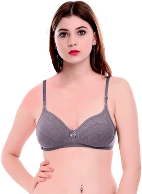Cup's-In Mich Bra Women Minimizer Non Padded Bra(Grey)