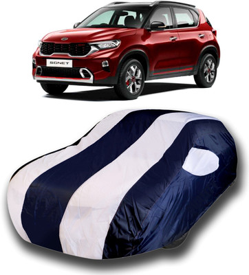 siddharth fashion Car Cover For Kia Sonet (With Mirror Pockets)(White)