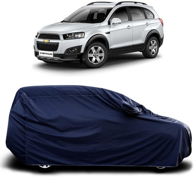 siddharth fashion Car Cover For Chevrolet Captiva (With Mirror Pockets)(Blue)