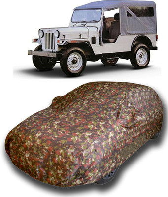 KASHYAP ENTERPRISE Car Cover For Mahindra Jeep (With Mirror Pockets)(Multicolor)