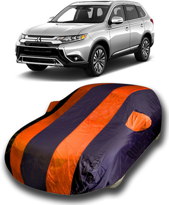 KASHYAP FASHION WORLD Car Cover For Mitsubishi Outlander (With Mirror Pockets)(Orange)