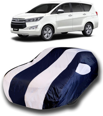 SanginiSang Car Cover For Toyota Innova Crysta (With Mirror Pockets)(White, Blue)
