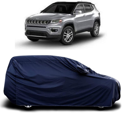 SanginiSang Car Cover For Jeep Compass (With Mirror Pockets)(Blue)