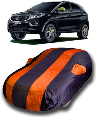 SanginiSang Car Cover For Tata Nexon (With Mirror Pockets)(Orange, Blue)
