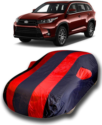 Gavya Car Cover For Toyota Highlander (With Mirror Pockets)(Blue, Red)