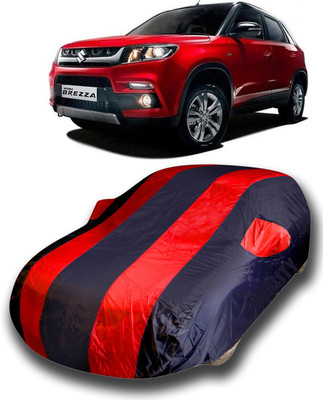 siddharth fashion Car Cover For Maruti Suzuki Vitara Brezza (With Mirror Pockets)(Red)