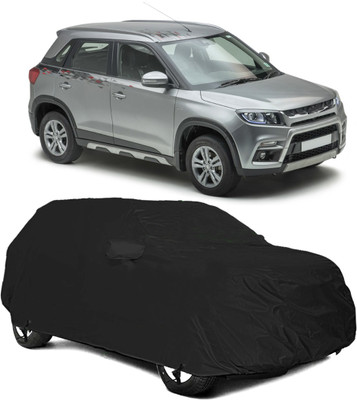 STARIE Car Cover For Maruti Suzuki Vitara Brezza, Vitara Brezza Facelift (With Mirror Pockets)(Black, For 2016, 2017, 2018, 2019, 2020 Models)