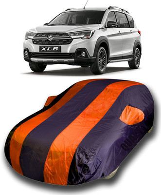 SanginiSang Car Cover For Maruti Suzuki XL6(Orange, Blue)