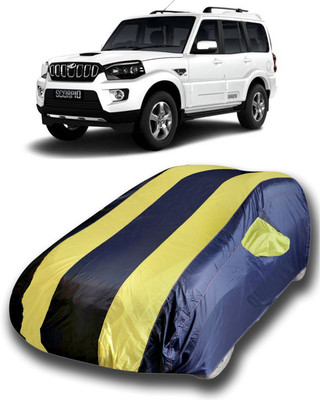 KASHYAP FASHION WORLD Car Cover For Mahindra Scorpio (With Mirror Pockets)(Yellow)