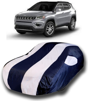 SanginiSang Car Cover For Jeep Compass (With Mirror Pockets)(White)