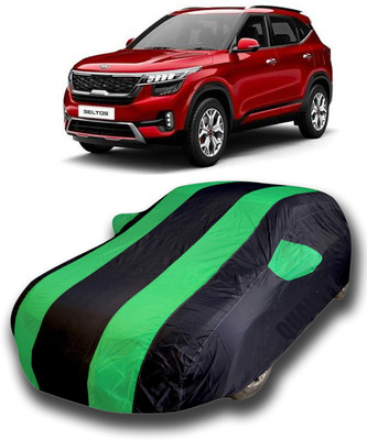 KASHYAP FASHION WORLD Car Cover For Kia SELTOS (With Mirror Pockets)(Green, Blue)