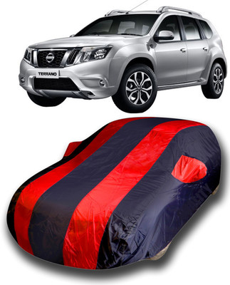 siddharth fashion Car Cover For Nissan Terrano (With Mirror Pockets)(Red)