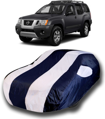 Gavya Car Cover For Nissan Xterra (With Mirror Pockets)(White, Blue)