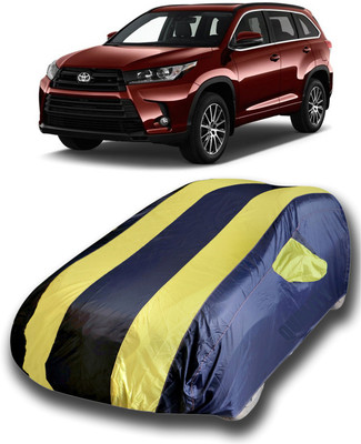 Gavya Car Cover For Toyota Highlander (With Mirror Pockets)(Blue, Yellow)