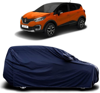 KASHYAP FASHION WORLD Car Cover For Renault Captur (With Mirror Pockets)(Blue)