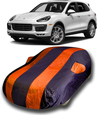 KASHYAP FASHION WORLD Car Cover For Porsche Cayenne (With Mirror Pockets)(Orange)