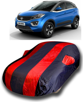 APNEK Car Cover For Tata Nexon (With Mirror Pockets)(Blue, Red)