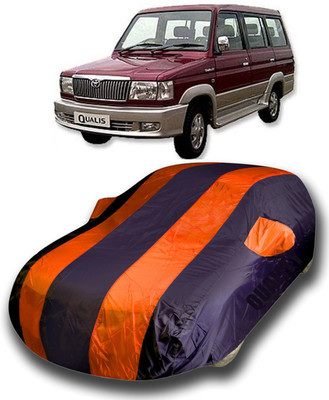 SanginiSang Car Cover For Toyota Qualis (With Mirror Pockets)(Blue, Orange)