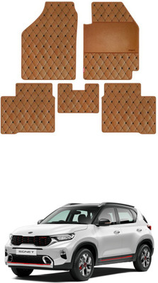 elegant Leatherite Standard Mat For  Kia Sonet(Brown)