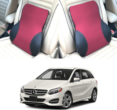 Oshotto Black, Red Fabric, Leatherite Car Pillow Cushion for Mercedes Benz(Rectangular, Pack of 1)