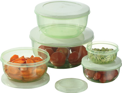 MASTER COOK - 1000 ml, 2700 ml, 290 ml, 580 ml, 1700 ml Plastic Grocery Container(Pack of 5, Green)