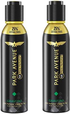 PARK AVENUE Gravitas 4X More Perfume Spray 120ML Each (Pack of 2) Perfume Body Spray  -  For Men & Women