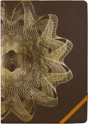 NAVNEET HQ Gold Rush Case Bound Notebook A5 Notebook Single Line 192 Pages(Brown)