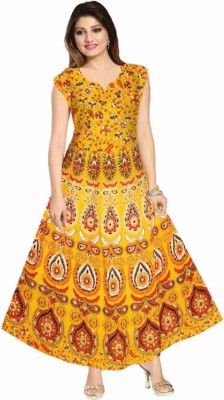 Shrisay fashion Women A-line Yellow Dress